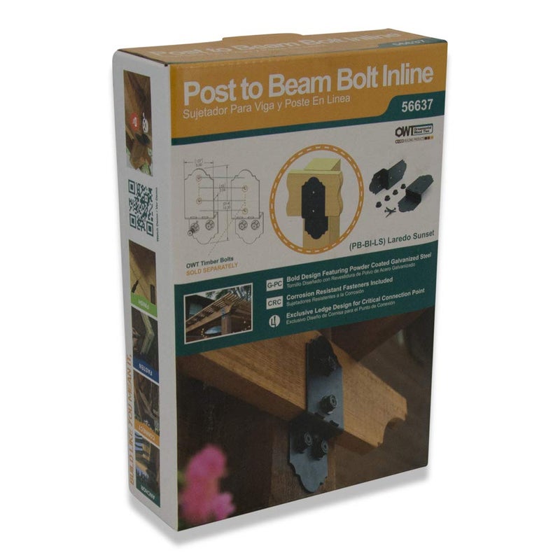 Ozco Building Products 56637 Laredo Sunset 8-inch Post to Beam Bolt Inline Connector, (2 per Pack) - Image 3